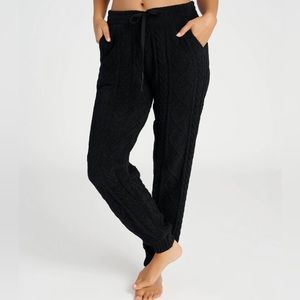 NWT Small Black PJ Salvage Cable Lounge Banded Pants